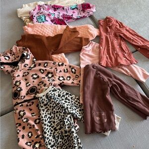 9 long sleeve shirts hoodies bundle clothing haul lot girls clothing  4T to 5T